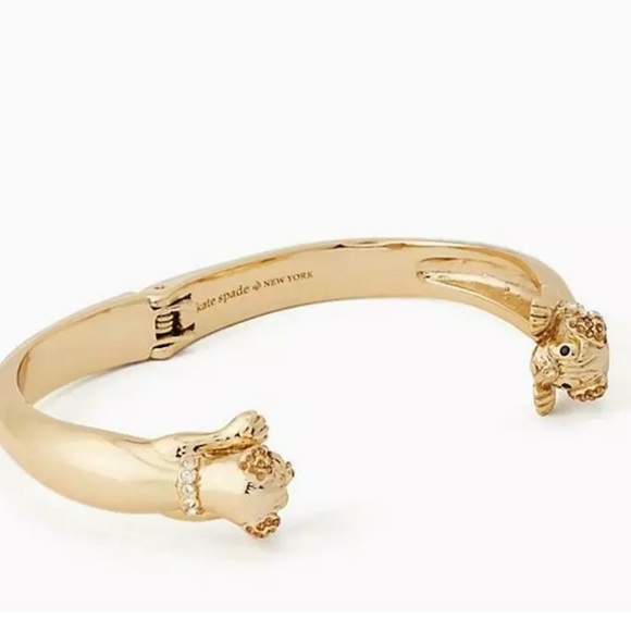 kate spade Jewelry - Kate Spade New York Bracelet Puppy Open Hinge Cuff NWT